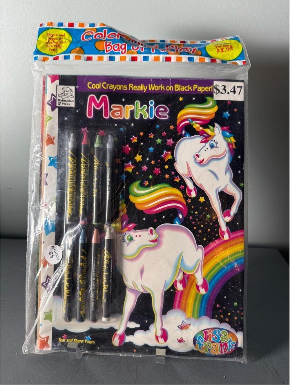 Rare Vintage LISA Frank & Power Rangers Colouring Set - sealed